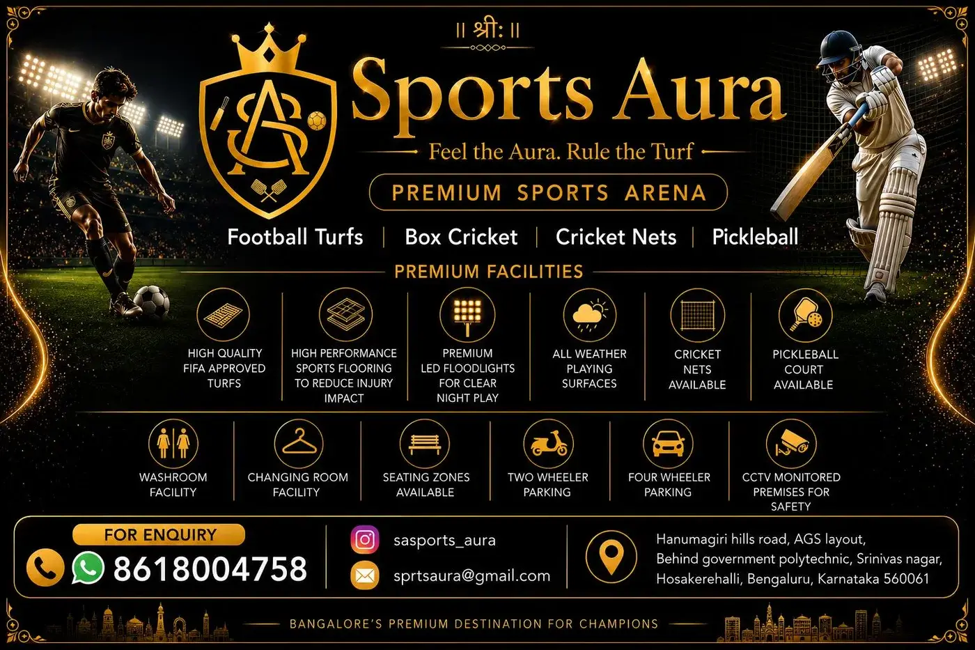 Alternative Sports Aura poster board using the same brand language.